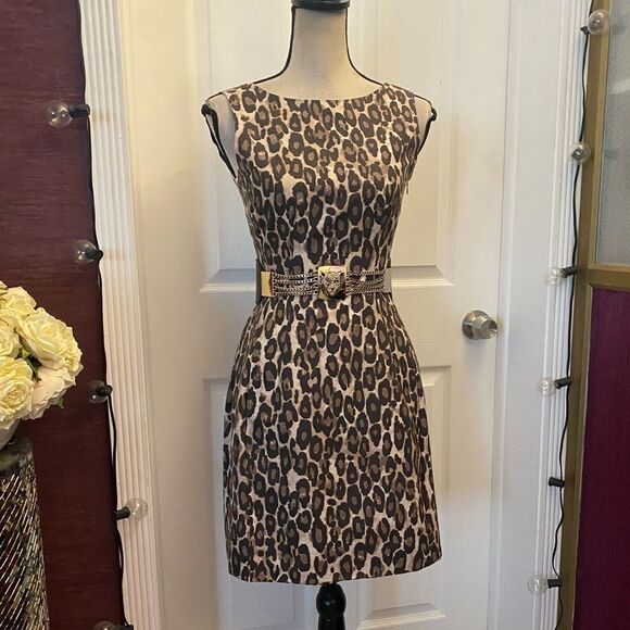 Kate Spade animal print mini dress, size 0 - Picture 1 of 8